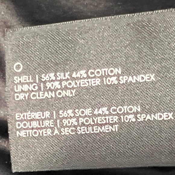 Club Monaco Black Silk Blend Satin Mini Dress Pockets Size 10 Cocktail Y2K - Picture 9 of 13